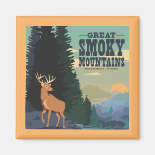 Underbar Rökig Mountains nationalpark Magnet