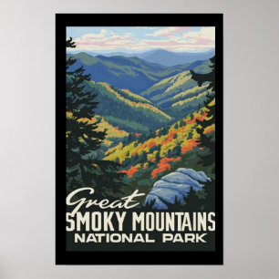 Underbar Rökig Mountains nationalpark Poster