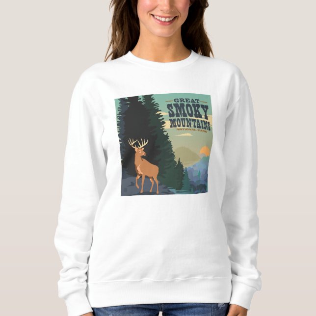Underbar Rökig Mountains nationalpark T Shirt (Framsida)