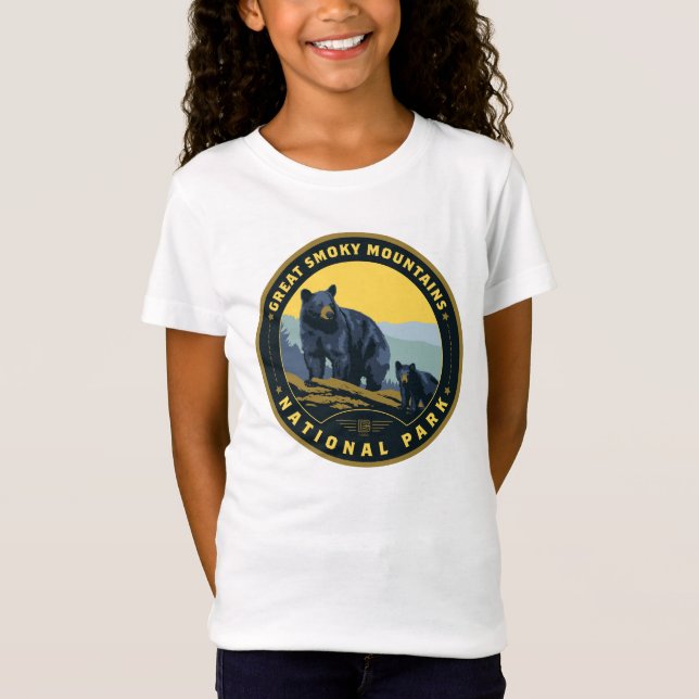 Underbar Rökig Mountains nationalpark T Shirt (Framsida)