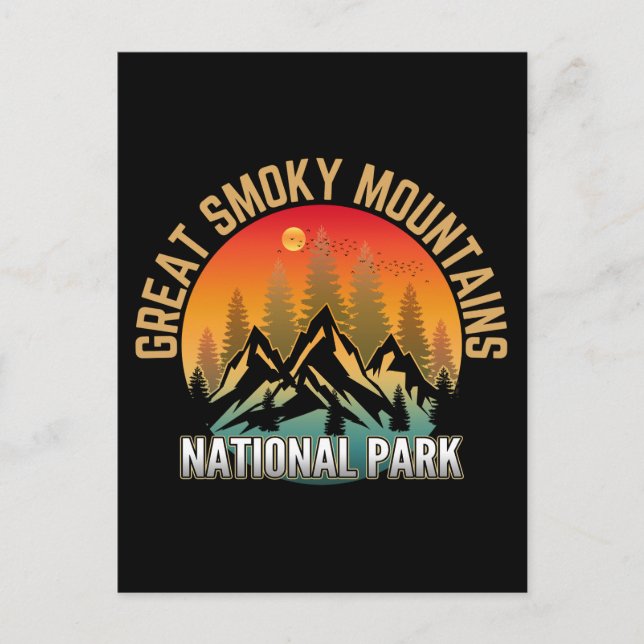 Underbar Rökig Mountains nationalpark Vykort (Framsida)