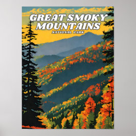Underbar Rökig nationalpark illustration eller Poster