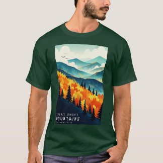 Underbar Rökiga bergs nationalparksreseaffisch T Shirt