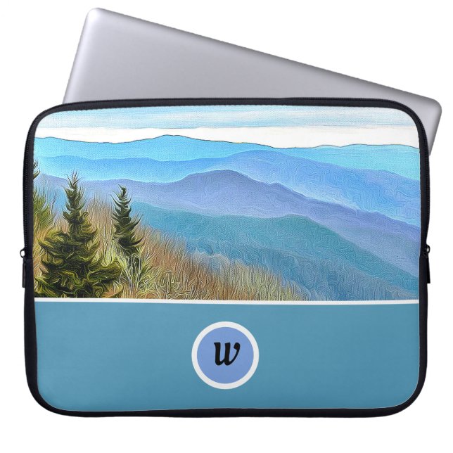 Underbar Rökky Mountains nationalpark Blue Ridge Laptop Fodral (Framsidan)