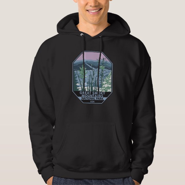 Underbar Rökky Mountains nationalpark Retro Hoodie (Framsida)