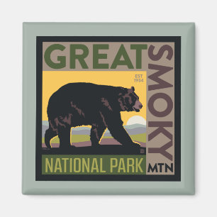 Underbar Röknationalpark Bear Magnet