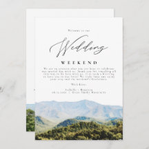 UNDERBAR ROKY MOUNTAINS Bröllop Välkomsthälsbok