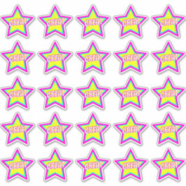 Underbar Roligt Star Teacher Reward Comment Sticke Klistermärken