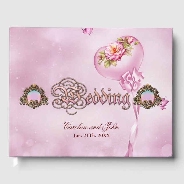 underbar rosa Callas Lily Gästböcker (Framsida)