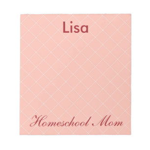 Underbar Rosa Homeschool Mamma Anteckningsblock