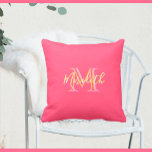 underbar Rosa Lilac Anpassningsbar Monogram Namn Kudde<br><div class="desc">Den här vackra och sofistikerade designen har unika multipla färg-bokstäver för Monogram och First namn. Färg är mjukt och mjukt som en blomma. Alla designfrågor eller speciella förfrågningar,  bara e-post: charmdesignstudio@rcn.com och vi kommer att vara lycklig för att hjälpa till.</div>