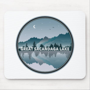 Underbar Sacandaga Sjö New York-reflektion Musmatta