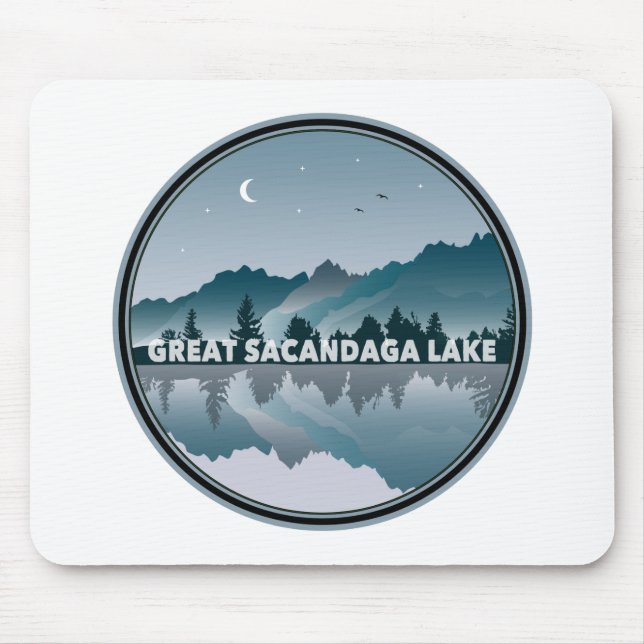 Underbar Sacandaga Sjö New York-reflektion Musmatta (Framsidan)