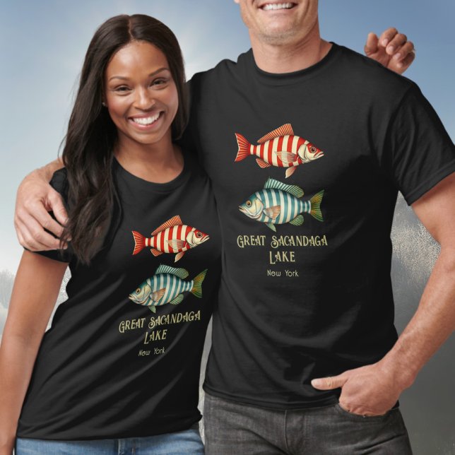 Underbar Sacandaga Sjö New York-sjöfisk T Shirt (Skapare uppladdad)