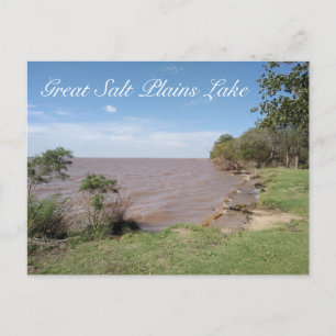 Underbar Salt Plains Sjö, Oklahoma Vykort
