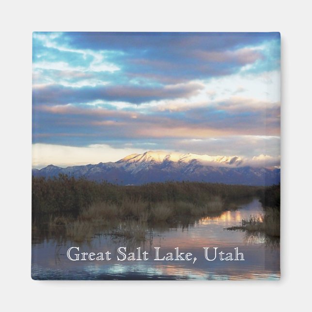 Underbar salt Sjö, Utah Magnet (Framsidan)