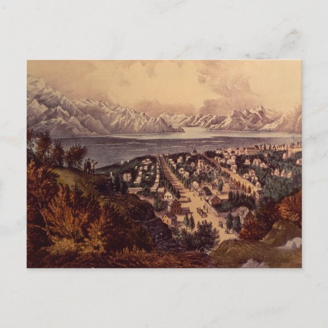 Underbar salt Sjö, Utah Vykort (Framsida)