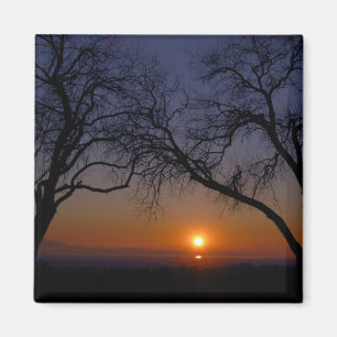 Underbar saltsalt Sjö sunset Magnet