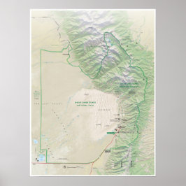 Underbar Sand Dunes (Colorado) karta poster