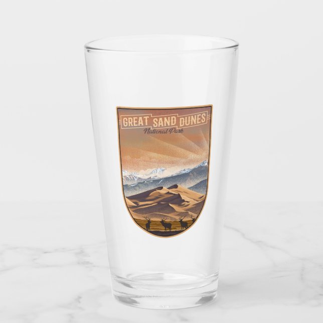 Underbar Sand Dunes National Park Pint Glass Glaskopp (Framsida)