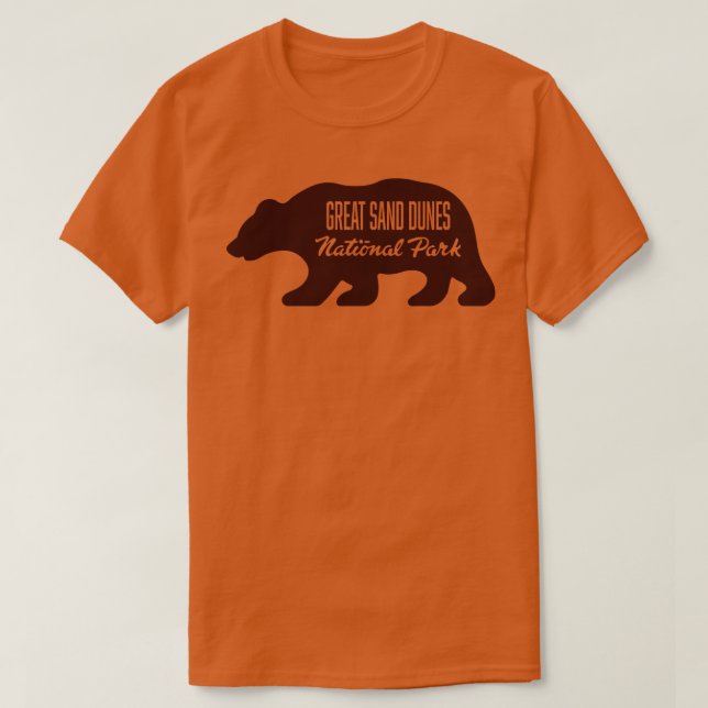 Underbar Sand Dunes nationalpark Bear Brown T Shirt (Design framsida)