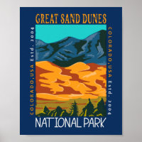 Underbar Sand Dunes nationalpark Colorado Distress