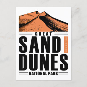 Underbar Sand Dunes nationalpark Colorado Inbjudan Vykort