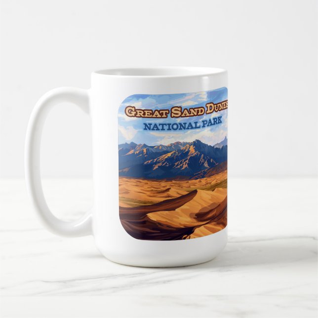 Underbar Sand Dunes nationalpark Colorado Kaffemugg (Vänster)