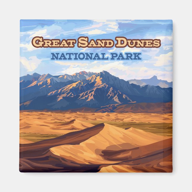 Underbar Sand Dunes nationalpark Colorado Magnet (Framsidan)