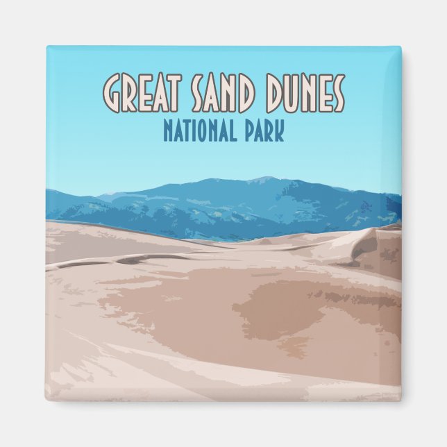 Underbar Sand Dunes nationalpark Colorado Magnet (Framsidan)