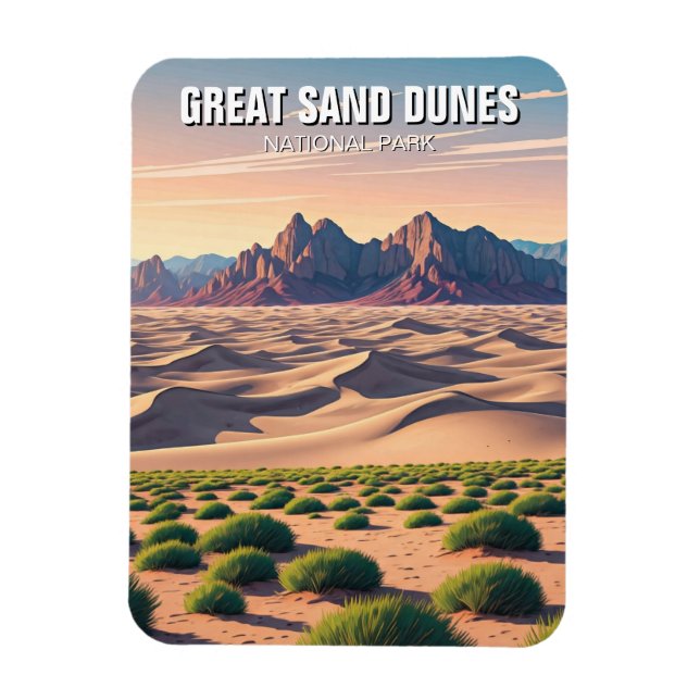 Underbar Sand Dunes nationalpark Colorado Magnet (Vertikal)