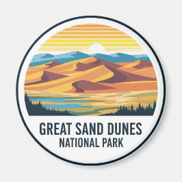 Underbar Sand Dunes nationalpark Colorado Magnet