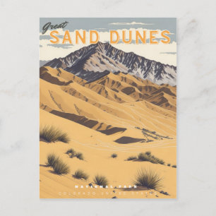 Underbar Sand Dunes nationalpark, Colorado Postcar Vykort