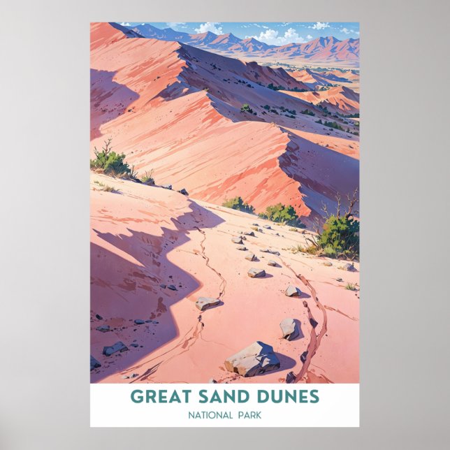 Underbar Sand Dunes nationalpark, Colorado Poster (Framsidan)