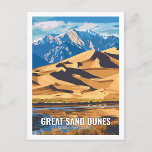 Underbar Sand Dunes nationalpark Colorado USA Vykort
