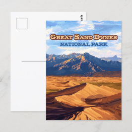 Underbar Sand Dunes nationalpark Colorado Vykort
