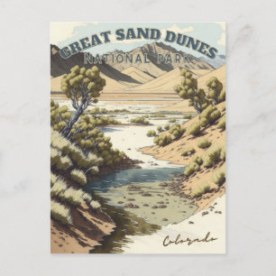 Underbar Sand Dunes nationalpark, Colorado Vykort