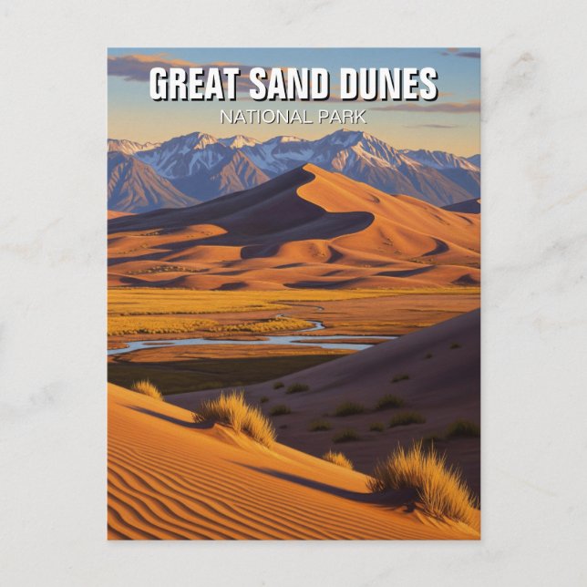 Underbar Sand Dunes nationalpark Colorado Vykort (Framsida)