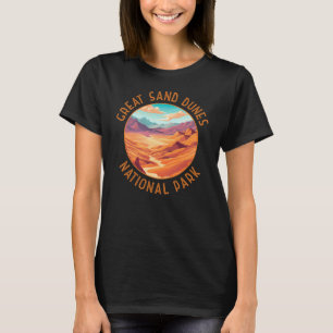 Underbar Sand Dunes nationalpark Distress Circle T Shirt