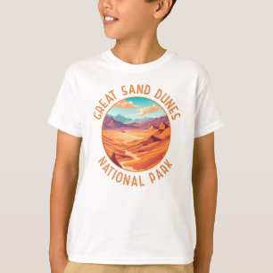 Underbar Sand Dunes nationalpark Distress Circle T Shirt