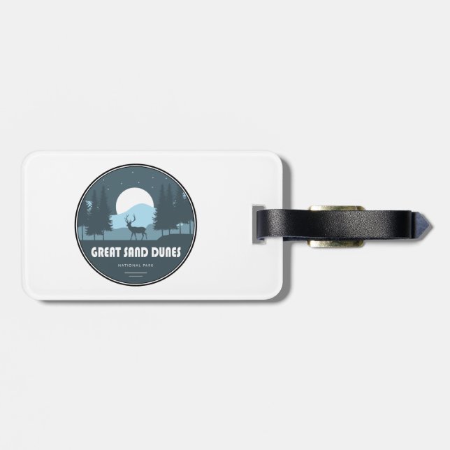Underbar Sand Dunes nationalpark Hjort Bagagebricka (Baksida Vågrät)