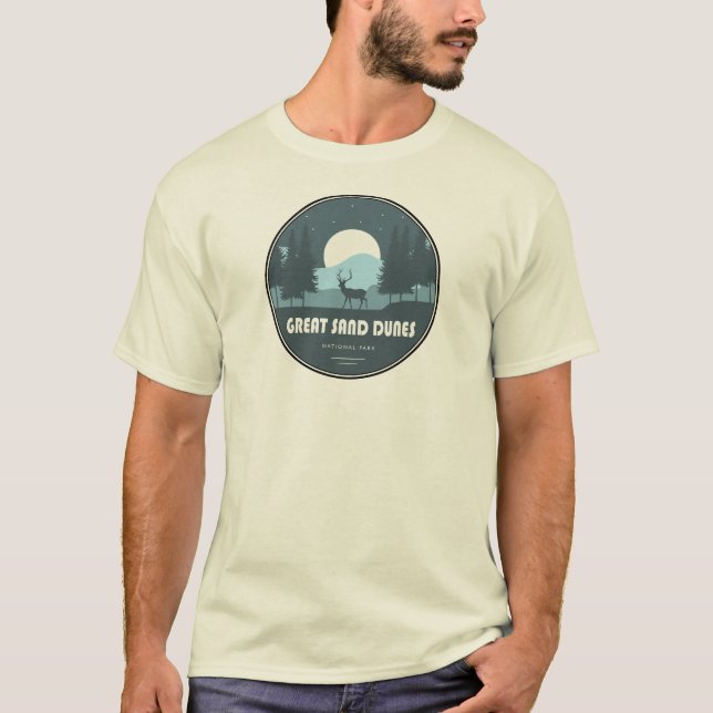 Underbar Sand Dunes nationalpark Hjort T Shirt (Framsida)