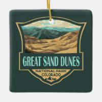 Underbar Sand Dunes nationalpark Illustration Retr