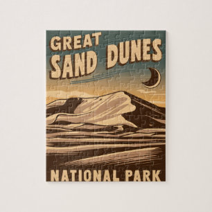 Underbar Sand Dunes nationalpark Magic Night Pussel
