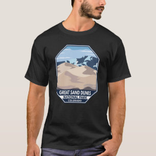 Underbar Sand Dunes nationalpark Minimal Retro T Shirt