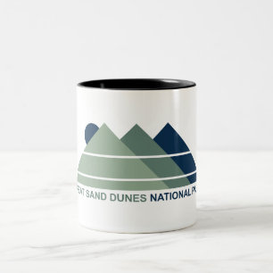 Underbar Sand Dunes nationalpark Mountain Sol Två-Tonad Mugg
