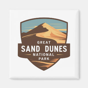 Underbar Sand Dunes nationalpark Reseembage Magnet
