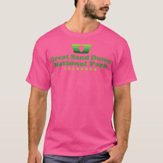 Underbar Sand Dunes nationalpark Retro Badge Arrow T Shirt