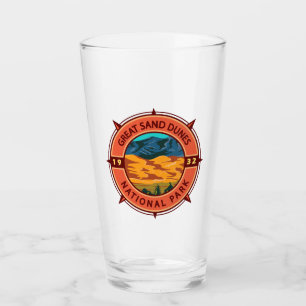 Underbar Sand Dunes nationalpark Retro Compass Glaskopp