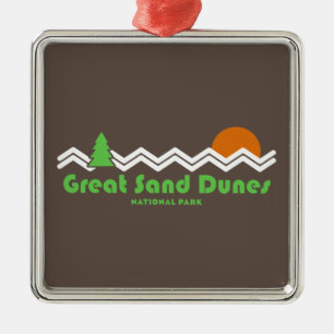 Underbar Sand Dunes nationalpark Retro Julgransprydnad Metall